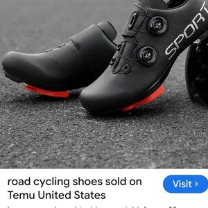 Sporto Cycling Shoes - Black with Red Accents